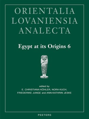 cover image of Egypt at its Origins 6